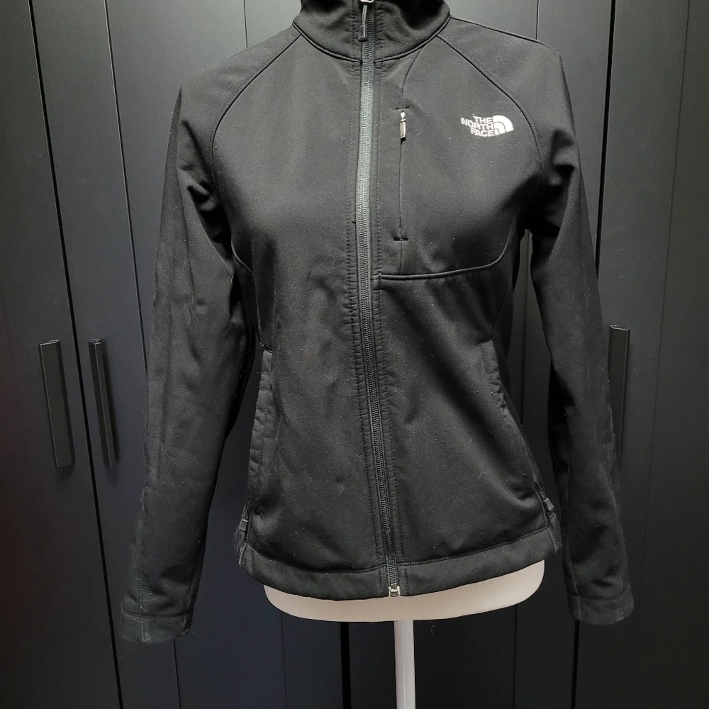 The North Face black zip up jacket